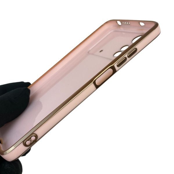 Чехол для Xiaomi POCO M4 Pro 4G с защитой камеры с золотой окантовкой на сяоми поко м4 про пудровый gs1 0019889 фото