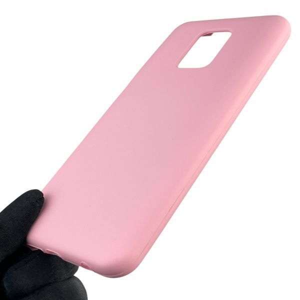 Чохол для Xiaomi Redmi Note 9S силіконовий з мікрофіброю нековзний на сяомі редмі нот 9с рожевий 0032826 фото