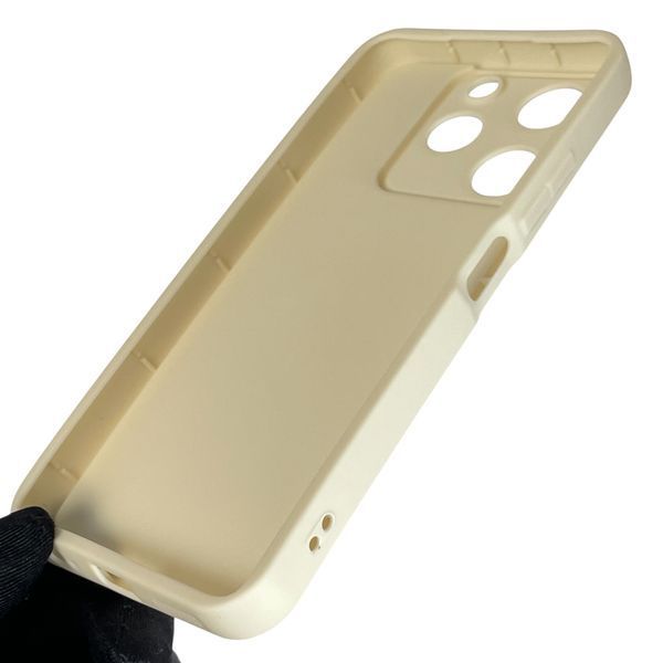 Чехол силиконовый Soft Touch для TECNO Spark 10 Pro (KI7) молочный (Полная защита камеры) 0044068 фото