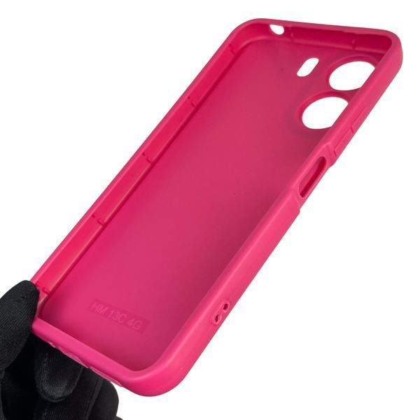 Чехол силиконовый оригинальный Soft Touch с 3D принтом волшебной минни маус для Xiaomi Poco C65 малиновый (Полная защита камеры) 0049974 фото