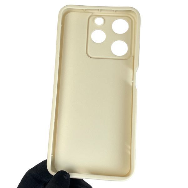 Чехол силиконовый Soft Touch для TECNO Spark 10 Pro (KI7) молочный (Полная защита камеры) 0044068 фото