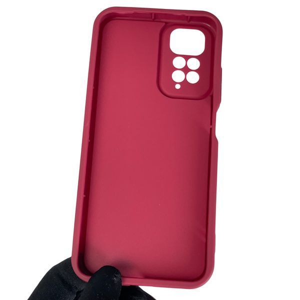 Чохол силіконовий Soft Touch з 3D принтом для Xiaomi Redmi Note 11 бордовий (Повний захист камери) 0042307 фото