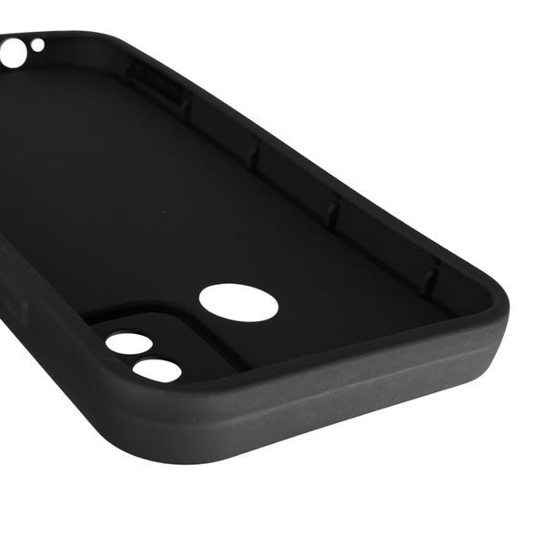 Чехол силиконовый Soft Touch с 3D принтом милый мишка для Tecno Spark 6 Go (KE5) черный (Полная защита камеры) 0045021 фото