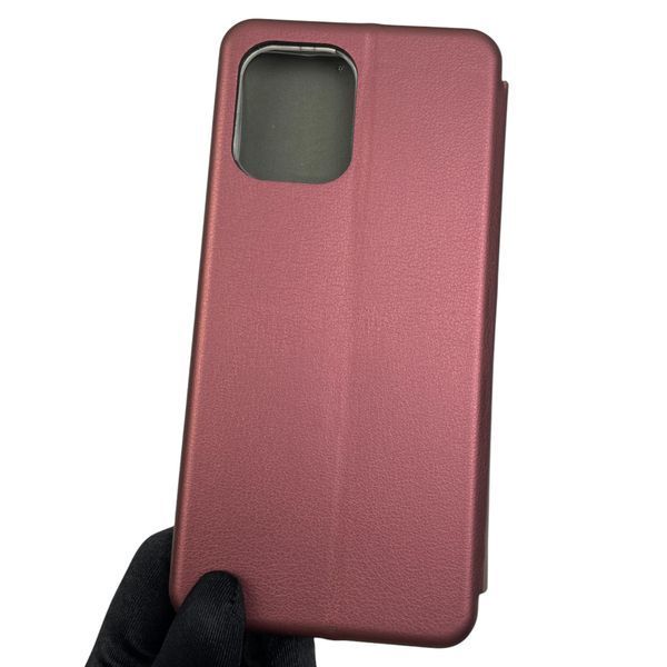 Чехол-книжка для Xiaomi Redmi 12 с подставкой на сяоми редми 12 бордовая 0002062 фото