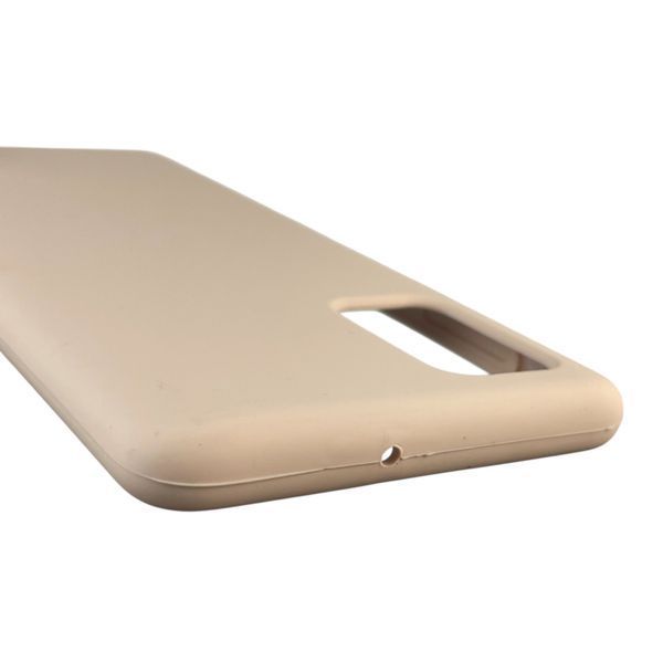 Чохол для Samsung Galaxy A71 (SM-A715F) силіконовий з мікрофіброю нековзний на самсунг а71 пудровий 0032109 фото
