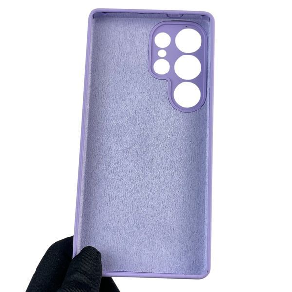 Чехол для Samsung Galaxy S25 Ultra (SM-S938B) силиконовый с микрофиброй на самсунг с25 ультра сиреневый 0032226 фото