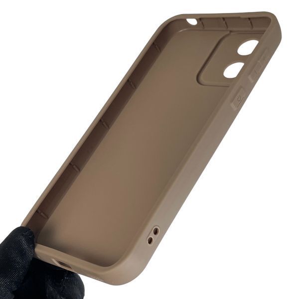 Чехол силиконовый оригинальный Soft Touch с 3D принтом злой котик для Motorola Moto E13 (PAXT0034) коричневый (Полная защита камеры) 0046214 фото