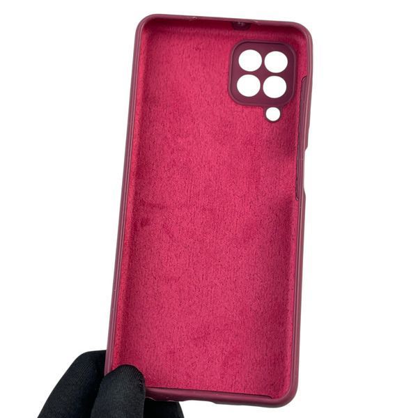 Чехол для Samsung Galaxy M32 4G (SM-M325F) силиконовый с микрофиброй нескользящий на самсунг м32 4г бордовый 0032150 фото