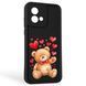 Чохол силіконовий Soft Touch з 3D принтом милий ведмедик для Motorola Moto G84 (PAYM0011RS) чорний (Повний захист камери) 0044746 фото 1