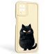 Чохол силіконовий оригінальний Soft Touch з 3D принтом злого кота для Samsung Galaxy M12 (SM-M127F) молочний (Повний захист камери) 0046365 фото 1