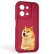 Чохол силіконовий Soft Touch з 3D принтом мему сібу для Xiaomi Redmi 15C EU бордовий (Повний захист камери) 0048148 фото 1