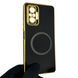 Чохол для Xiaomi Redmi Note 10 Pro 4G з кільцем MagSafe із золотою окантовкою на сяомі редмі нот 10 про чорний gs1 0021726 фото 1