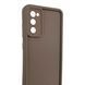 Чехол силиконовый Soft Touch для Samsung Galaxy S20 FE коричневый (Полная защита камеры) 0054021 фото 3