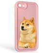 Чохол силіконовий Soft Touch з 3D принтом мему сібу для Apple iPhone SE 2020 рожевий (Повний захист камери)