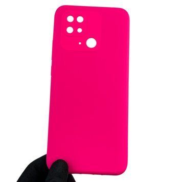 Чохол для Xiaomi Redmi 10C силіконовий з мікрофіброю нековзний на сяомі редмі 10с малиновий 0032560 фото