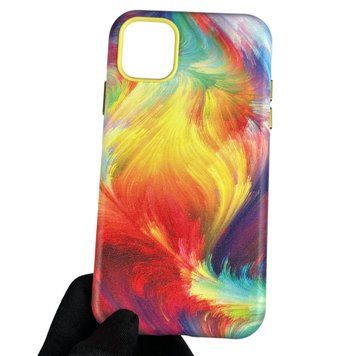 Чохол для Apple iPhone 11 шкіряний з мікрофіброю яскравий на айфон 11 різнокольоровий 0000249 фото