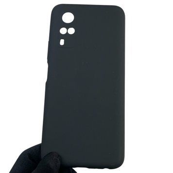 Чехол для Vivo Y51 силиконовый с микрофиброй нескользящий на виво у51 черный 0032386 фото