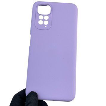Чохол для Xiaomi Redmi Note 11S силіконовий з мікрофіброю нековзний на сяомі редмі нот 11с бузковий 0032695 фото