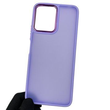 Чехол для Xiaomi Redmi 12 противоударный матовый полупрозрачный с высокими бортами на сяоми редми 12 сиреневый 0001376 фото