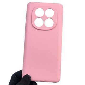 Чохол для Xiaomi Redmi Note 14 Pro 5G силіконовий з мікрофіброю нековзний на сяомі редмі нот 14 про 5г рожевий 0032763 фото