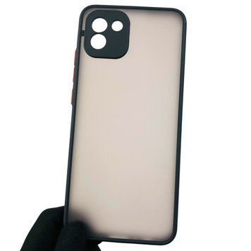 Чехол для Samsung Galaxy A03 SM-A035F противоударный с высокими бортами с защитой камеры на самсунг а03 чёрный 0001304 фото