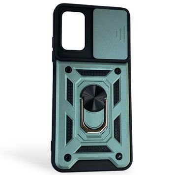 Чехол противоударный для Xiaomi Poco M3 с магнитной пластиной со шторкой на камере зеленый 0050822 фото