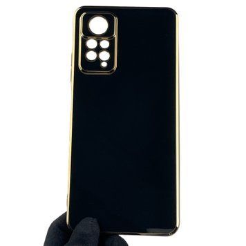Чехол для Xiaomi Redmi Note 11 Pro 5G с золотой окантовкой на сяоми редми нот 11 про 5г чёрный 0012239 фото