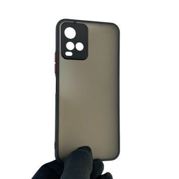 Чехол для телефона Vivo Y21 с высокими бортами с защитой камеры на виво у21 черный 0026146 фото