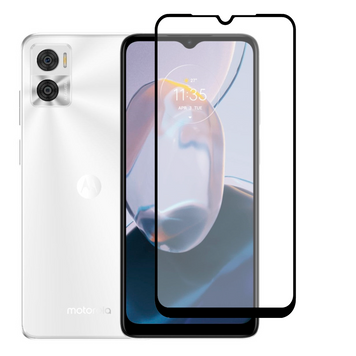 Защитное стекло для телефона Motorola E22i противоударное полноэкранное на моторола е22и черное 0038529 фото