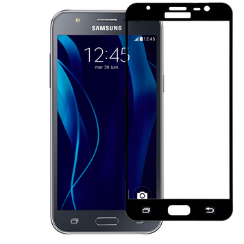 Защитное стекло для телефона Samsung Galaxy J5 2015 (SM-J500F) противоударное на самсунг г5 2015 черное 0038332 фото