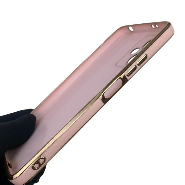Чехол для Xiaomi Redmi Note 12 5G с кольцом-подставкой с золотой окантовкой на редми нот 12 пудровый gs1 0020864 фото