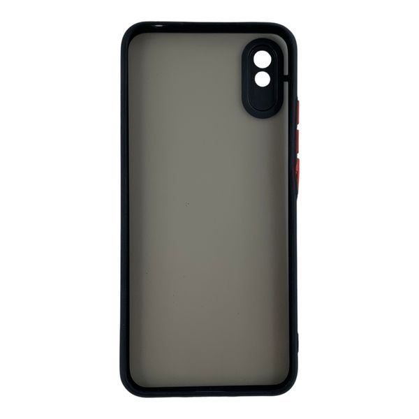 Чохол для телефона Xiaomi Redmi 9A с 3D принтом дівчина маки колоски із захистом камери чорний 0059267 фото