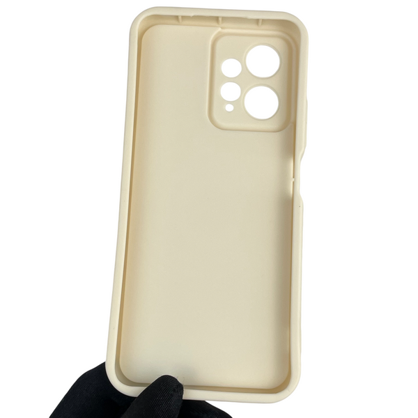 Чехол силиконовый Soft Touch с 3D принтом женским для Xiaomi Redmi Note 12 4G молочный (Полная защита камеры) 0043078 фото