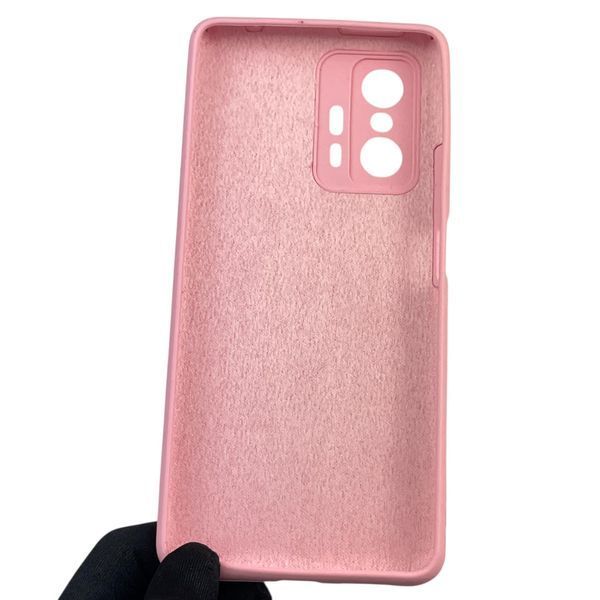 Чехол для Xiaomi 11T Pro силиконовый с микрофиброй нескользящий на сяоми 11т про розовый 0032412 фото