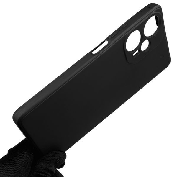 Чохол для Xiaomi POCO F5 з квадратними гранями із захистом камери на сяомі поко ф5 чорний 0012681 фото