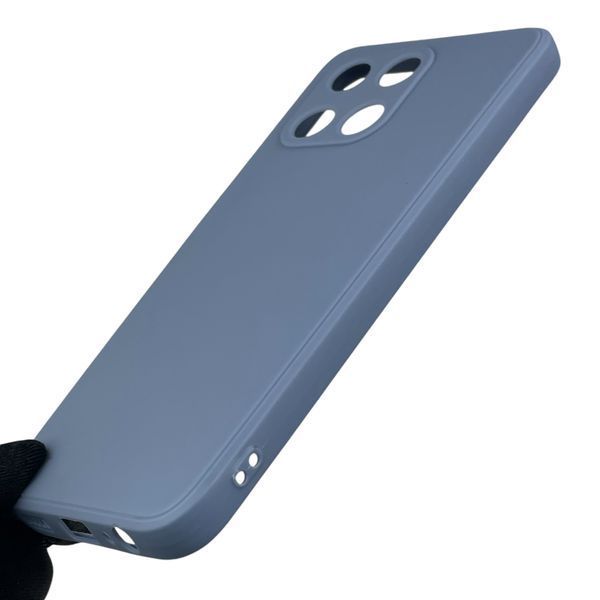 Чехол для Huawei Honor X6a (WDY-LX1) с квадратными гранями с защитой камеры на хонор х6а голубой 0012288 фото