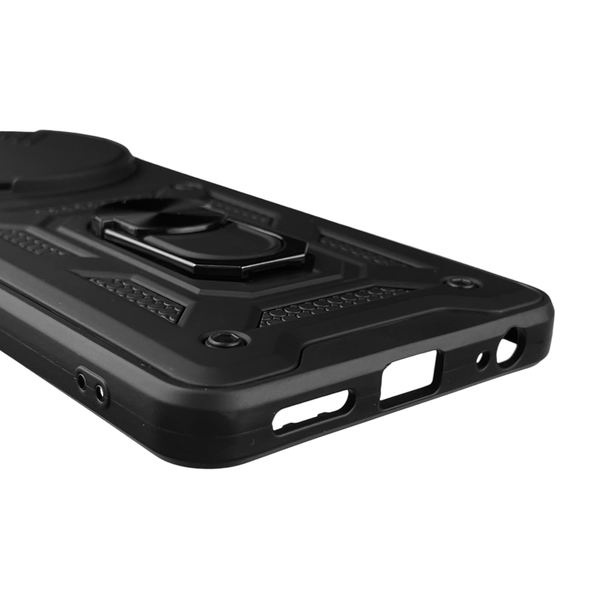 Чохол для Tecno Spark 30 (KL6) броньований з кільцем-тримачем підставкою зі шторкою на техно спарк 30 чорний rg1 0015832 фото