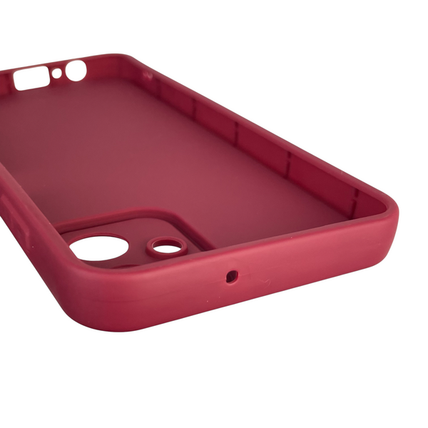 Чохол силіконовий Soft Touch з 3D принтом для Samsung Galaxy A06 (SM-A065) бордовий (Повний захист камери) 0040381 фото
