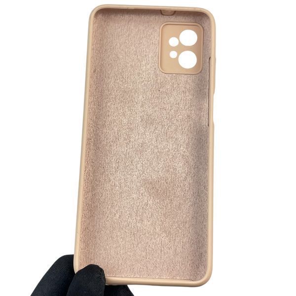 Чохол для Motorola Moto G32 (PAUU0013RS) силіконовий з мікрофіброю нековзний на моторола г32 пудровий 0031783 фото