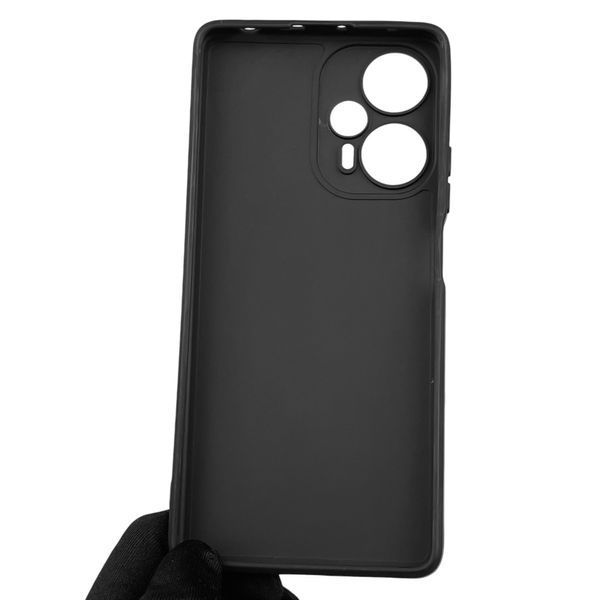 Чохол для Xiaomi POCO F5 з квадратними гранями із захистом камери на сяомі поко ф5 чорний 0012681 фото