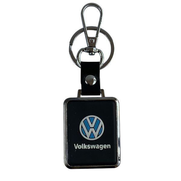Брелок для авто ключей Volkswagen металлический с покрытием soft-touch (карабин + кольцо) 0061316 фото