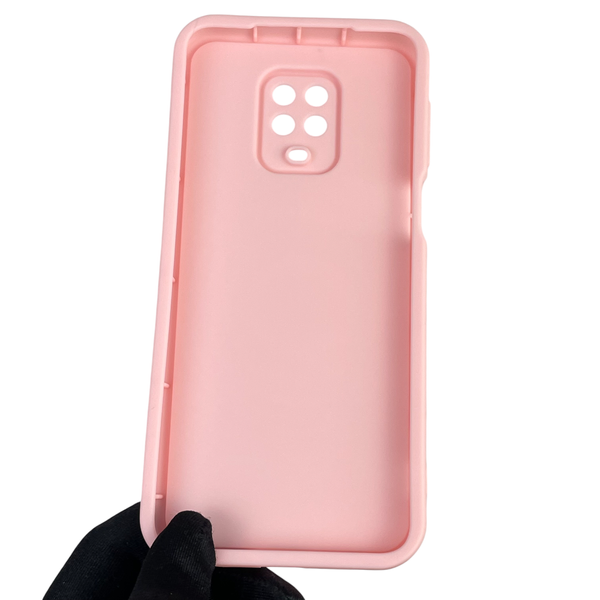 Чехол силиконовый Soft Touch для Xiaomi Redmi Note 9 Pro розовый (Полная защита камеры) 0040075 фото