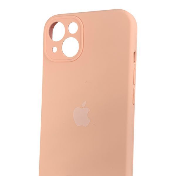 Чехол Silicone Case для Apple iPhone 13 грейпфрутовый (soft touch, кольца камеры, микрофибра) 0061940 фото