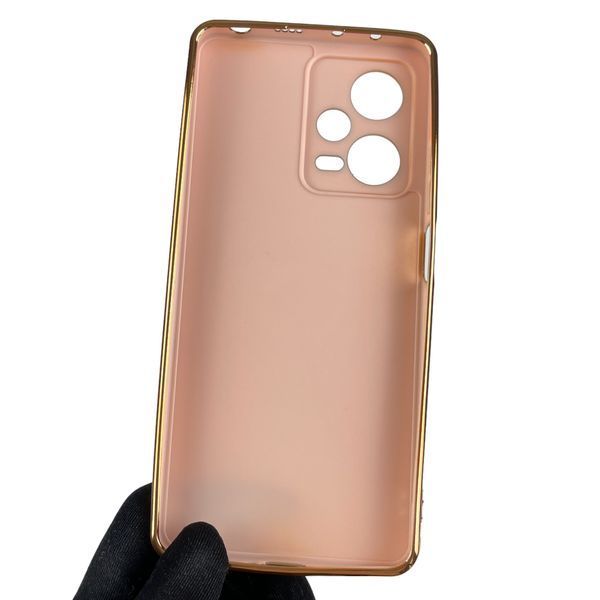 Чехол для Xiaomi Redmi Note 12 Pro 5G с золотой окантовкой с защитой камеры сяоми редми нот 12 про 5г пудровый 0000049 фото