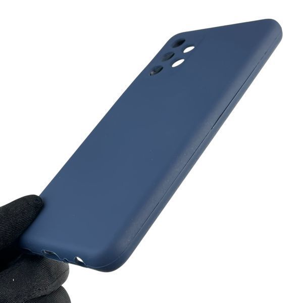 Чехол для Samsung Galaxy A32 4G (SM-A325F) силиконовый с микрофиброй на самсунг а32 4г темно-синий 0031914 фото