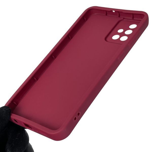 Чехол силиконовый Soft Touch с 3D принтом мема сибу для Samsung Galaxy A71 (SM-A715F) бордовый (Полная защита камеры) 0048111 фото