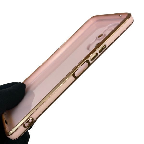 Чохол для TECNO Spark 10C (KI5m) з кільцем-підставкою із золотою окантовкою на техно спарк 10с пудровий gs1 0021109 фото
