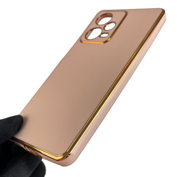 Чехол для Xiaomi Redmi Note 12 Pro 5G с золотой окантовкой с защитой камеры сяоми редми нот 12 про 5г пудровый 0000049 фото