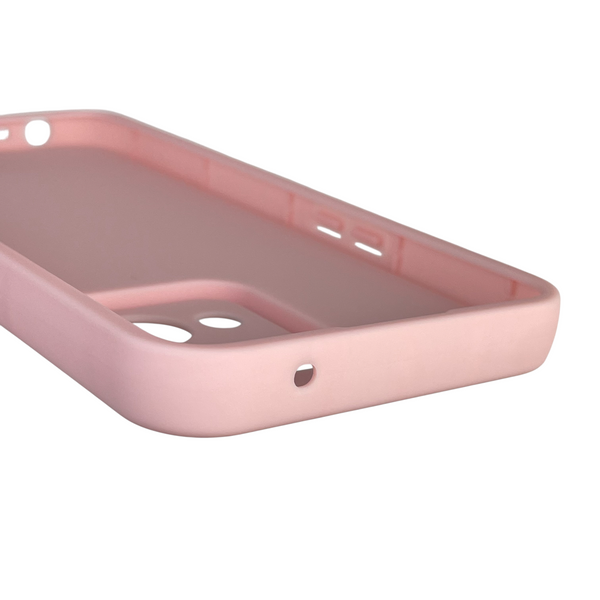 Чехол силиконовый Soft Touch с 3D принтом Майнкрафт для Oppo Reno 7 розовый (Полная защита камеры) 0041067 фото