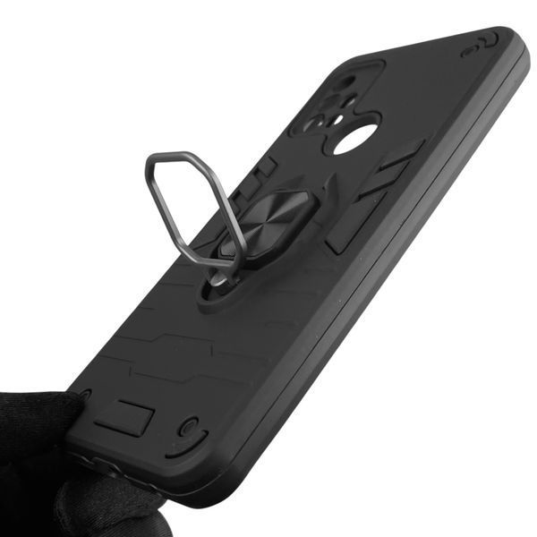 Чехол для телефона Motorola Moto G30 (989606) бронированный с кольцом-держателем на моторола г30 чёрный 0025645 фото